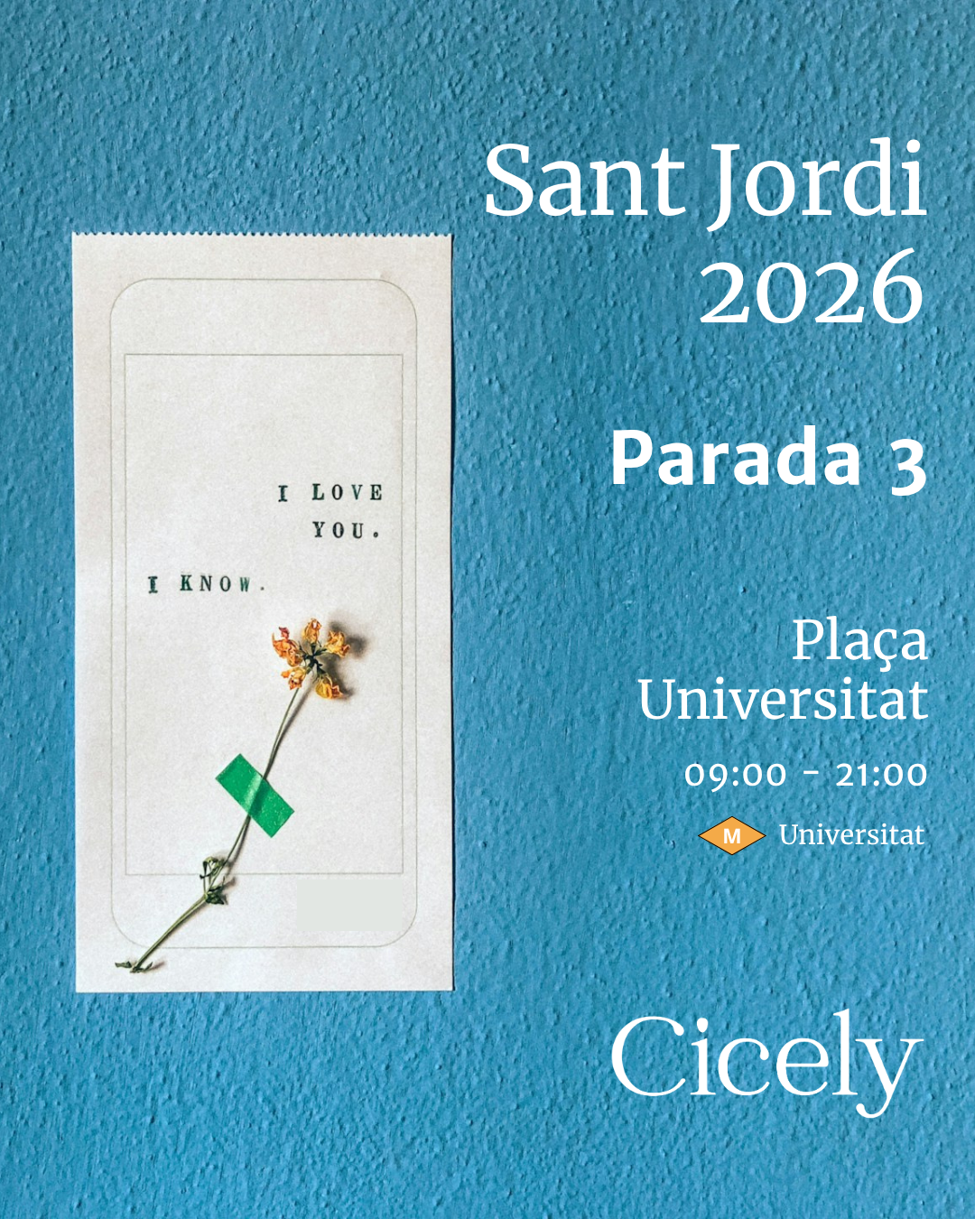 Cartel de Cicely Editorial para Sant Jordi 2026